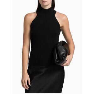Lisa Yang | Freya 100% Cashmere Turtleneck Tank Black Size 1 S/M